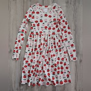 Hanna Andersson Ribbed Apple Print Dress, 8Y (V4)
